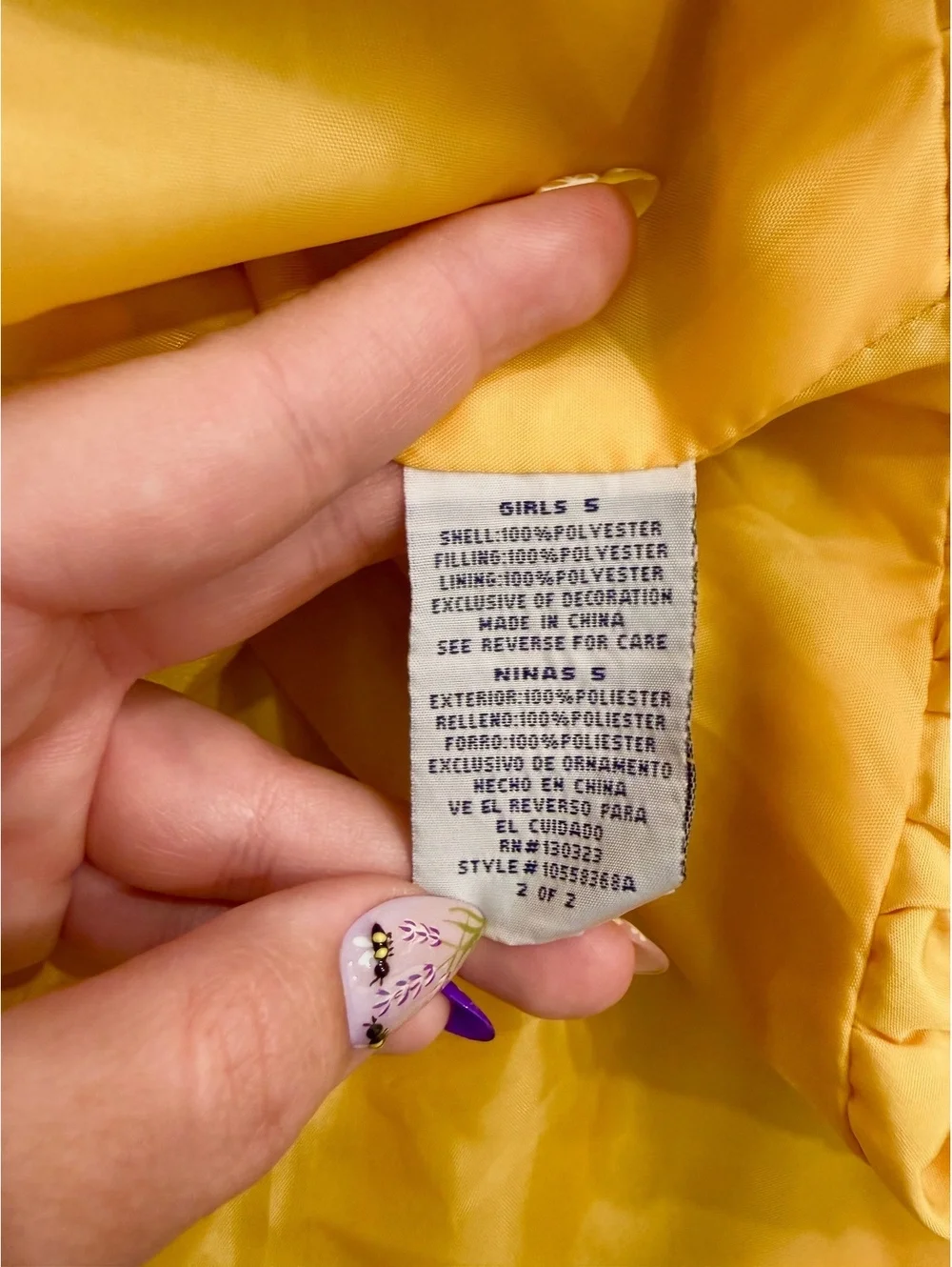 Kids Headquarters Girls Yellow Puff Sleeve Puffer Vest Size 5